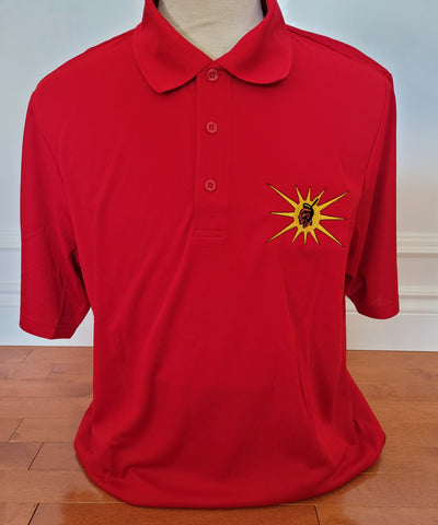 Embroidered Golf Shirt - Warrior (Red)