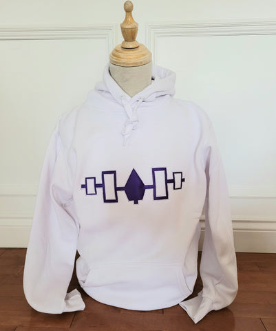 Hoodie: Embroidered Iroquois Confederacy (White)