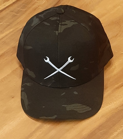 Wrenches Hat - Adjustable (Black Camo)