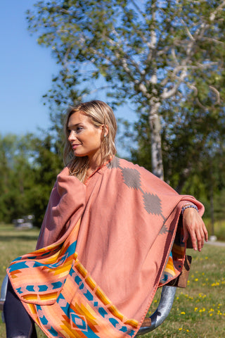 Native Wool Poncho (PNC-PK/GR)