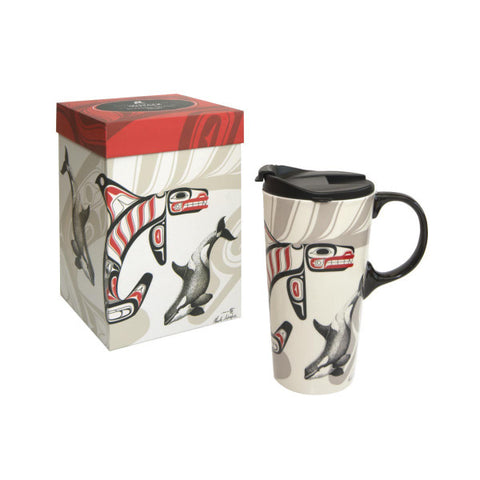 Ceramic Travel Mug - Whale (PFC16)