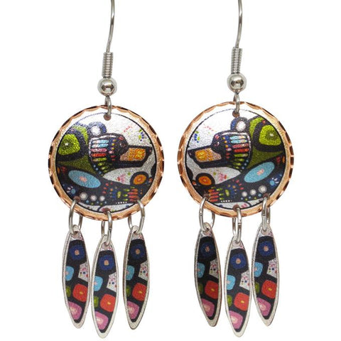 Copper Earrings - The Bear (CMOS26)