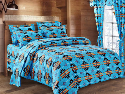 Comforter Set: King - Turquoise Southwest (0446-1602)