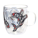 Double Walled Glass Mug - Raven Fin Killer (GMUG12)