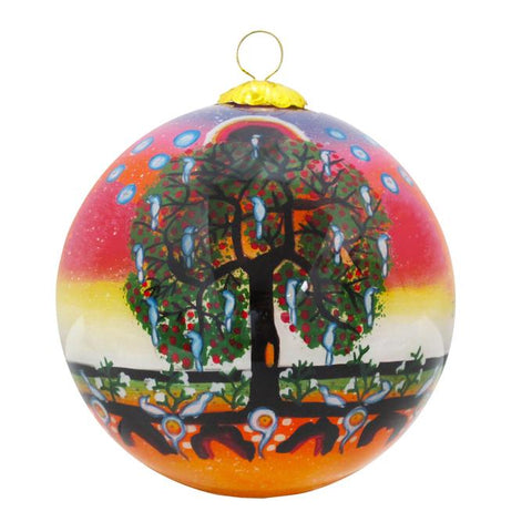 Glass Ornament - Tree Of Life (9451)