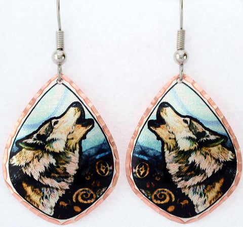 Copper Wolf Colorful Earrings (CY32)