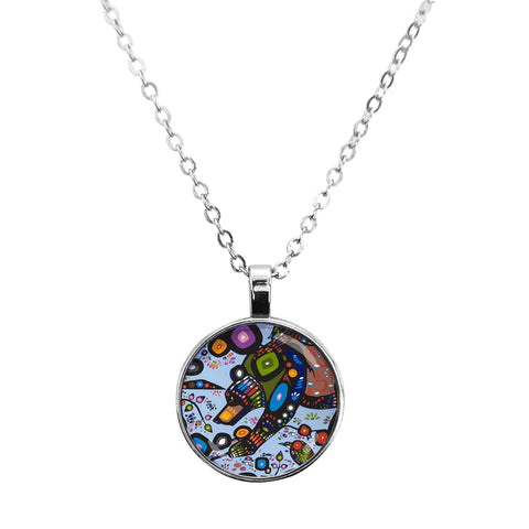 Dome Glass Necklace - The Bear (5827)