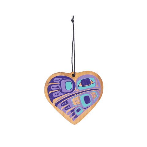 Wood Ornament - Hummingbird Heart (WO18)