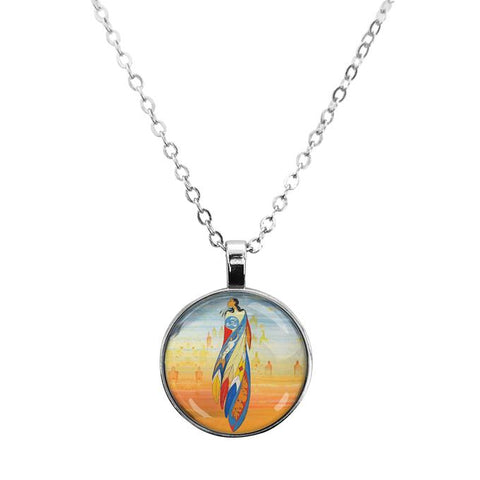 Dome Glass Necklace - Not Forgotten (5817)