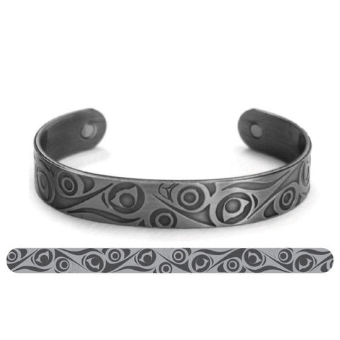 Silver Brushed Bracelet - Hummingbirds (ABR13)