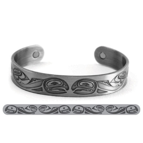 Silver Brushed Bracelet - Salmon (ABR11)