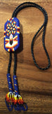 Beaded Bolo Tie - Feather and Star (BBT-005)