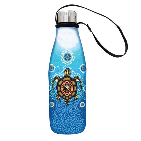 Stainless Steel Bottle with Sleeve - Medicine Turtle (4570)