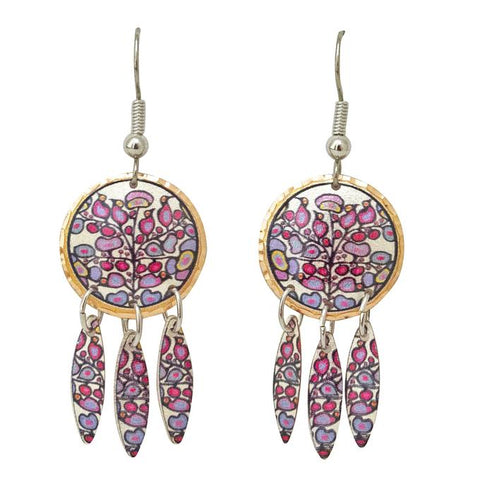 Copper Earrings - Woodland Floral (CMOS03)