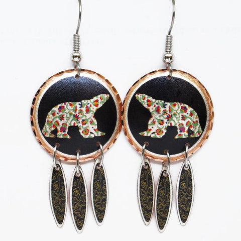 Copper Earrings Spring Bear (CMOS20)