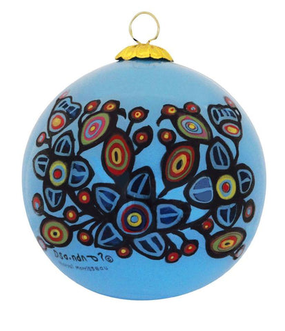 Glass Ornament - Flowers & Birds (9449)