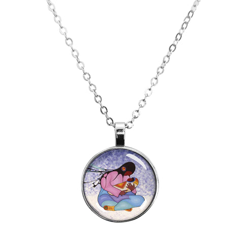 Dome Glass Necklace - Joyous Motherhood (5819)