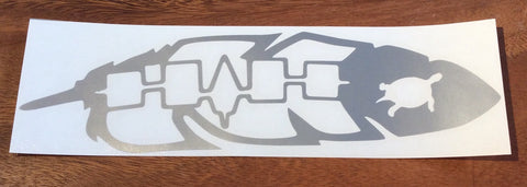 Decal - Tribal Feather with Confederacy & Turtle
