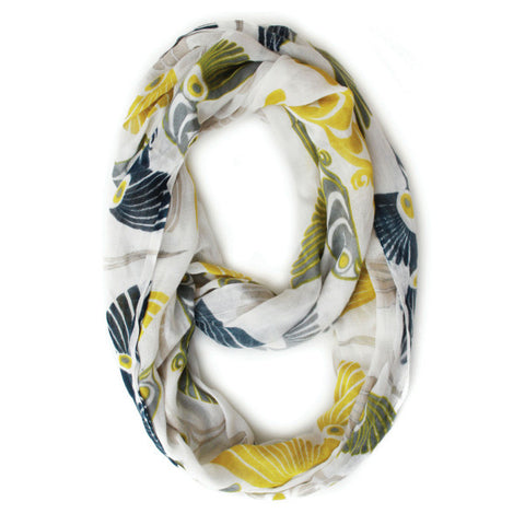 Viscose Infinity Scarf - Hummingbirds (BCSCARF5)