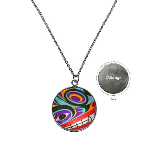 Silver Circle Charm Necklace - Urban Wolf (CCN20)