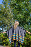 Native wool poncho (PNC-K/GR)