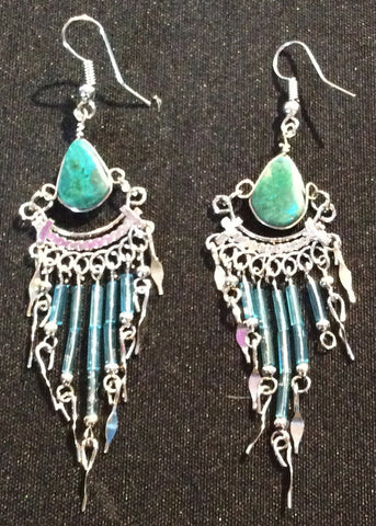 Semi-Precious Stone Earrings (W001T)