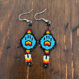 Beaded wolf paw Earrings (BSC-WPAW)