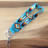 Loomed Cut Glass Wrist Lanyard Feather Pattern (BLL-C01W)