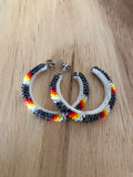 Peyote Stitch Beaded Hoop Earrings 3CM (BHR-3CM)