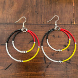 Memory Wire 2 hoop Beaded Earrings (BMW-C02)