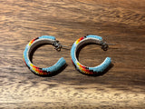 Peyote Stitch Beaded Hoop Earrings (BHC-3CM)