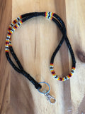 Peyote Stitch Cut Glass Beaded Lanyard