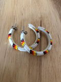 Peyote Stitch Beaded Hoop Earrings 3CM (BHR-3CM)