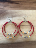 Memory Wire 2 hoop Beaded Earrings (BMW-C02)