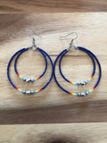 Memory Wire 2 hoop Beaded Earrings (BMW-C02)