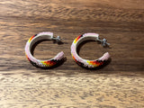 Peyote Stitch Beaded Hoop Earrings (BHC-3CM)