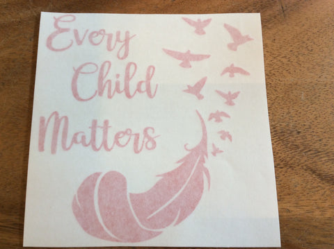 Decal - Every Child Matters (Feather & Birds)