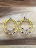 Memory Wire 2 hoop Beaded Earrings (BMW-C02)