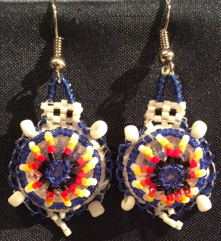 Beaded Turtle Earrings