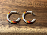 Peyote Stitch Beaded Hoop Earrings (BHC-3CM)