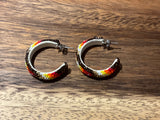 Peyote Stitch Beaded Hoop Earrings (BHC-3CM)