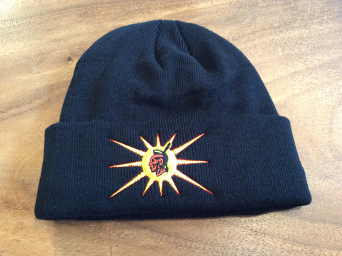 Embroidered & Fleece Tuque - Warrior (Black)