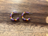 Peyote Stitched Beaded Hoop Earrings 2cm (BHR-2CM)