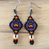 Beaded wolf paw Earrings (BSC-WPAW)