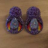 Beaded Glam tear drop Earrings