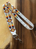 Loomed Cut Glass Lanyard Feather Pattern