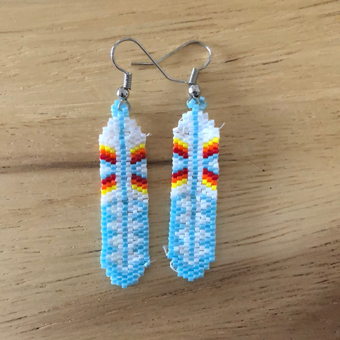 Native american brick deals stitch beaded earrings