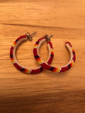 Peyote Stitch Beaded Hoop Earrings 3CM (BHR-3CM)