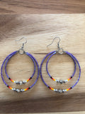 Memory Wire 2 hoop Beaded Earrings (BMW-C02)