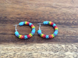 Beaded Hoop Earrings 3cm (BHP-3CM)